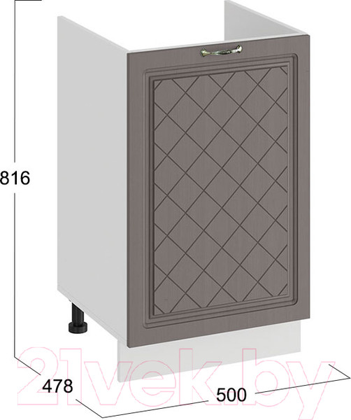 Изображение товара Шкаф под мойку ТриЯ Бьянка 1Н5М (белый/дуб серый)