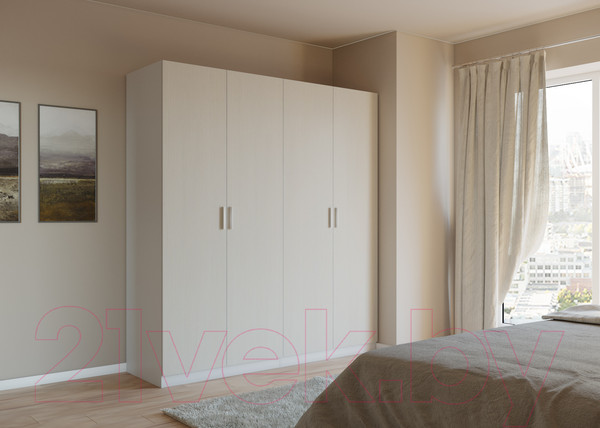 Изображение товара Шкаф-пенал Интермебель Марсель 420 / МР-01 (белый премиум)