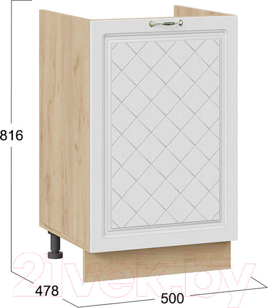 Изображение товара Шкаф под мойку ТриЯ Бьянка 1Н5М (дуб крафт золотой/дуб белый)