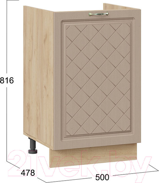 Изображение товара Шкаф под мойку ТриЯ Бьянка 1Н5М (дуб крафт золотой/дуб кофе)