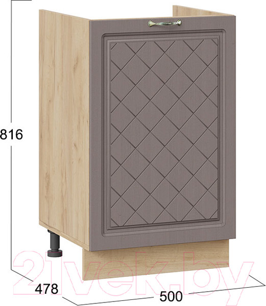 Изображение товара Шкаф под мойку ТриЯ Бьянка 1Н5М (дуб крафт золотой/дуб серый)