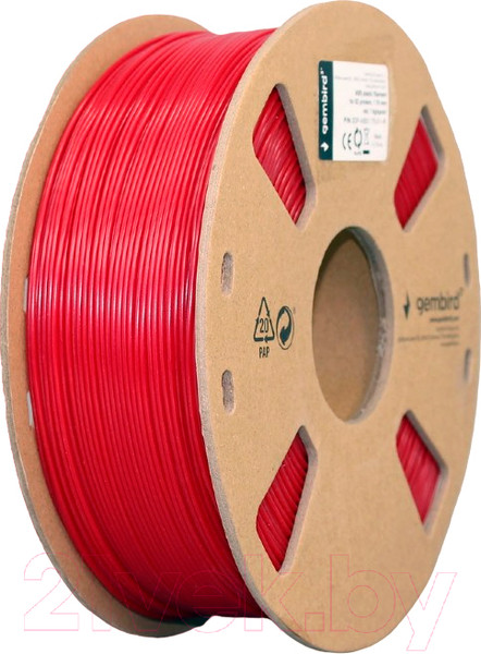 Изображение товара Пластик для 3D-печати Gembird ABS 3DP-ABS1.75-01-R (1.75мм, 1кг, красный)