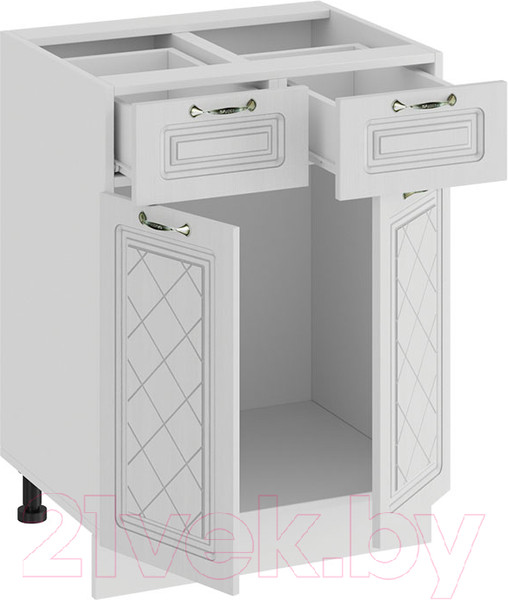 Изображение товара Шкаф-стол кухонный ТриЯ Бьянка 1Н6Я1 (белый/дуб белый)