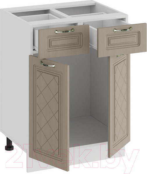 Изображение товара Шкаф-стол кухонный ТриЯ Бьянка 1Н6Я1 (белый/дуб кофе)