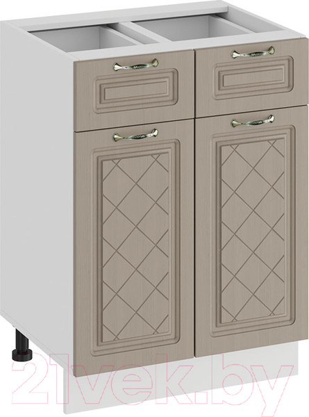 Изображение товара Шкаф-стол кухонный ТриЯ Бьянка 1Н6Я1 (белый/дуб кофе)