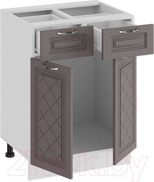 Изображение товара Шкаф-стол кухонный ТриЯ Бьянка 1Н6Я1 (белый/дуб серый)