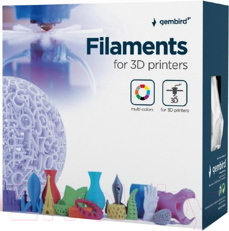 Изображение товара Пластик для 3D-печати Gembird 3DP-TPE1.75-01-B (1.75мм, 1кг, синий)