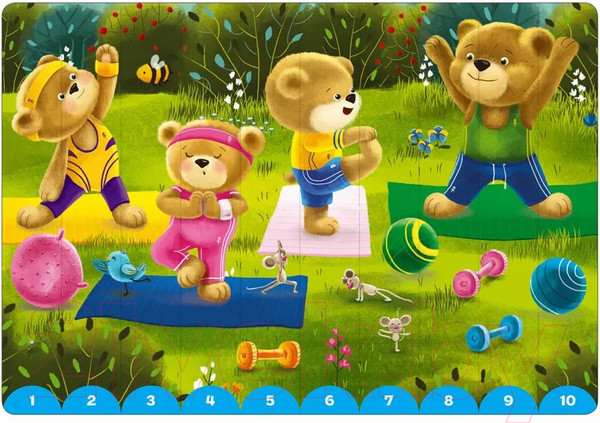 Изображение товара Развивающая игра Робинс ДружиМишки Собери картинки по цифрам и цветам