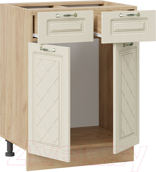 Изображение товара Шкаф-стол кухонный ТриЯ Бьянка 1Н6Я1 (дуб крафт золотой/дуб ваниль)
