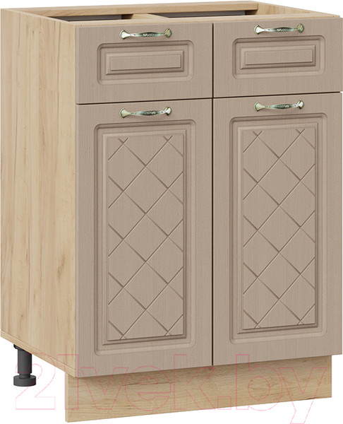 Изображение товара Шкаф-стол кухонный ТриЯ Бьянка 1Н6Я1 (дуб крафт золотой/дуб кофе)