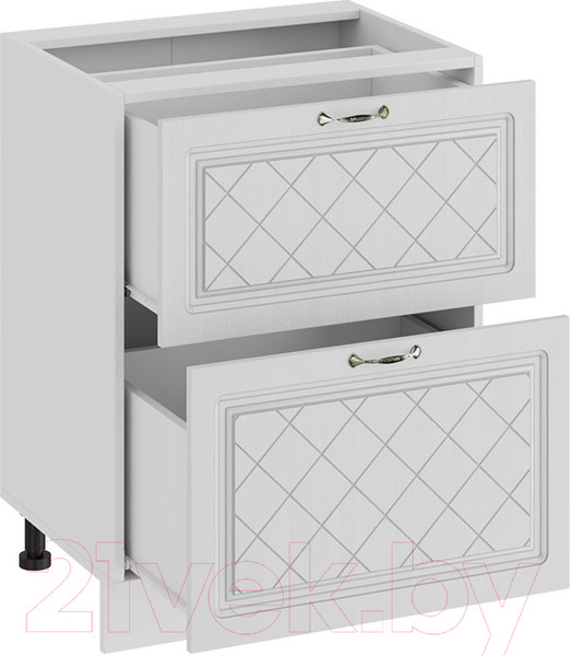 Изображение товара Шкаф-стол кухонный ТриЯ Бьянка 1Н6Я2 (белый/дуб белый)