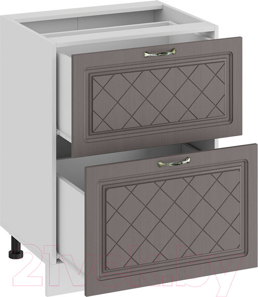 Изображение товара Шкаф-стол кухонный ТриЯ Бьянка 1Н6Я2 (белый/дуб серый)