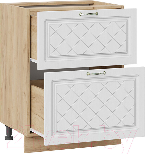 Изображение товара Шкаф-стол кухонный ТриЯ Бьянка 1Н6Я2 (дуб крафт золотой/дуб белый)