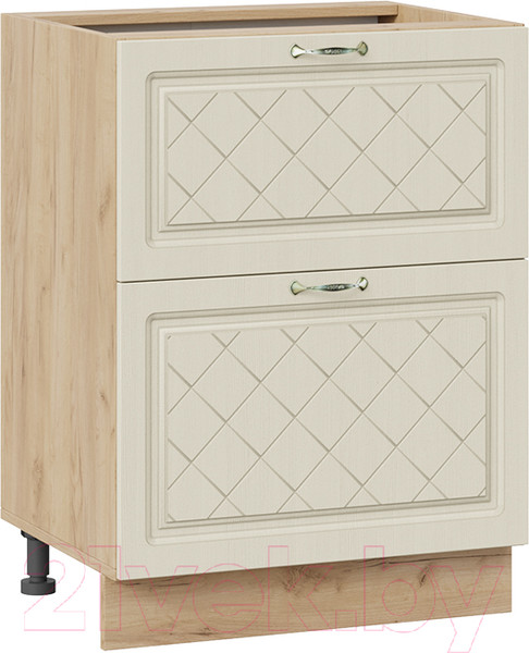 Изображение товара Шкаф-стол кухонный ТриЯ Бьянка 1Н6Я2 (дуб крафт золотой/дуб ваниль)