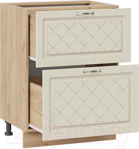 Изображение товара Шкаф-стол кухонный ТриЯ Бьянка 1Н6Я2 (дуб крафт золотой/дуб ваниль)