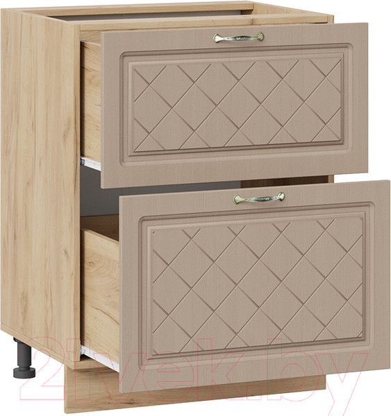 Изображение товара Шкаф-стол кухонный ТриЯ Бьянка 1Н6Я2 (дуб крафт золотой/дуб кофе)