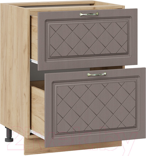 Изображение товара Шкаф-стол кухонный ТриЯ Бьянка 1Н6Я2 (дуб крафт золотой/дуб серый)