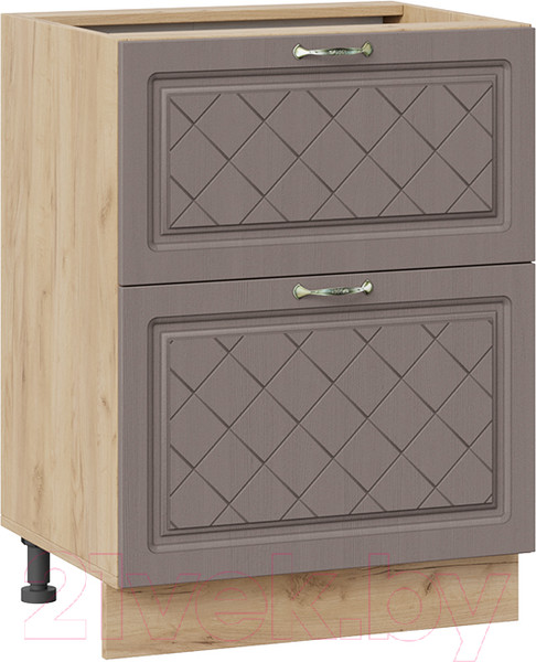 Изображение товара Шкаф-стол кухонный ТриЯ Бьянка 1Н6Я2 (дуб крафт золотой/дуб серый)