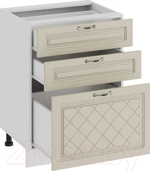 Изображение товара Шкаф-стол кухонный ТриЯ Бьянка 1Н6Я3 (белый/дуб ваниль)