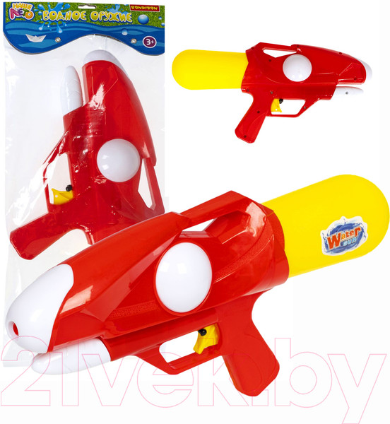 Изображение товара Бластер игрушечный Bondibon Водный пистолет. Наше лето / ВВ4384-Б (красный/желтый)