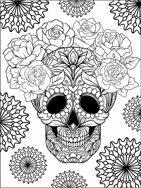 Изображение товара Раскраска-антистресс Робинс Черепок. Бесстрашная раскраска