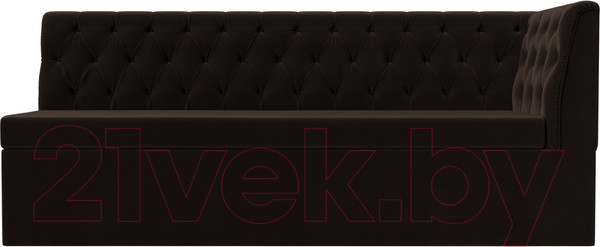Изображение товара Скамья кухонная мягкая Лига Диванов Маркиз правая (микровельвет коричневый)