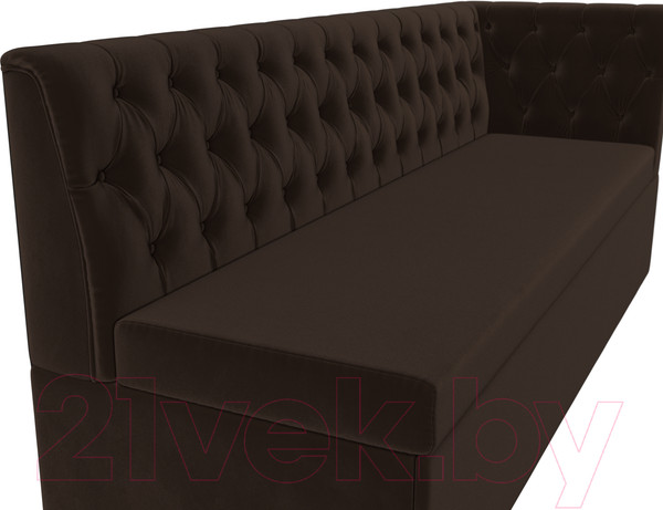 Изображение товара Скамья кухонная мягкая Лига Диванов Маркиз правая (микровельвет коричневый)