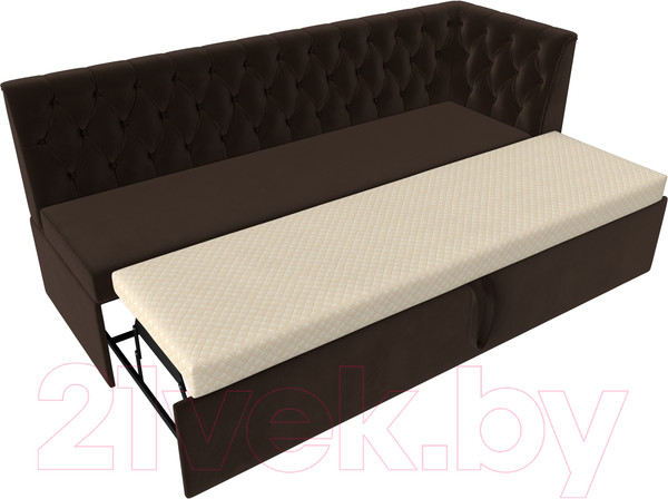 Изображение товара Скамья кухонная мягкая Лига Диванов Маркиз правая (микровельвет коричневый)