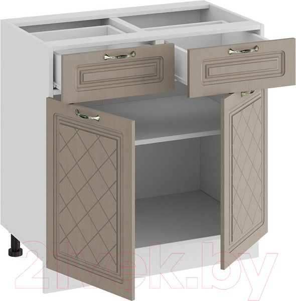 Изображение товара Шкаф-стол кухонный ТриЯ Бьянка 1Н8Я1 (белый/дуб кофе)