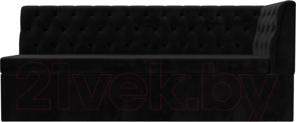 Изображение товара Скамья кухонная мягкая Лига Диванов Маркиз правая (велюр черный)