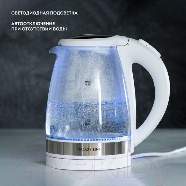 Изображение товара Электрочайник Galaxy GL 0560 (белый)