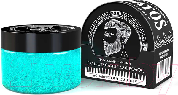 Изображение товара Гель для укладки волос Borodatos Парфюмированный сильной фиксации (75мл)