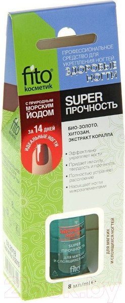 Изображение товара Средство для укрепления ногтей Fito Косметик Здоровые ногти Super прочность (8мл)