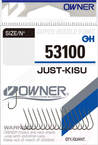 Изображение товара Набор крючков рыболовных Owner Just Kisu brown №18 / 53100-18 (16шт)