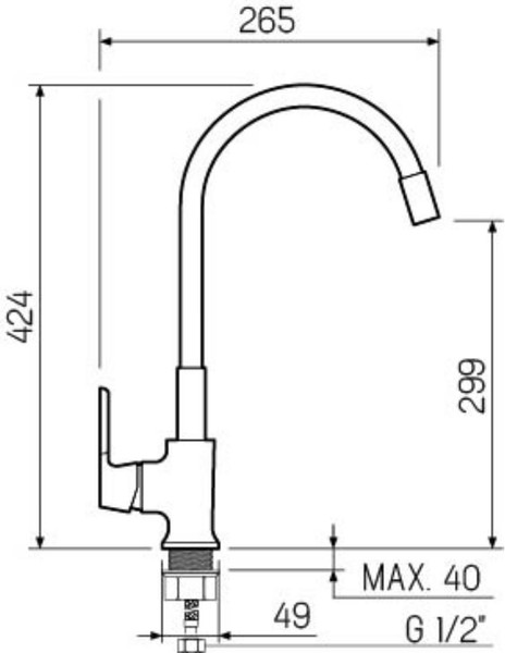 Изображение товара Смеситель РМС SL123W-016F-1