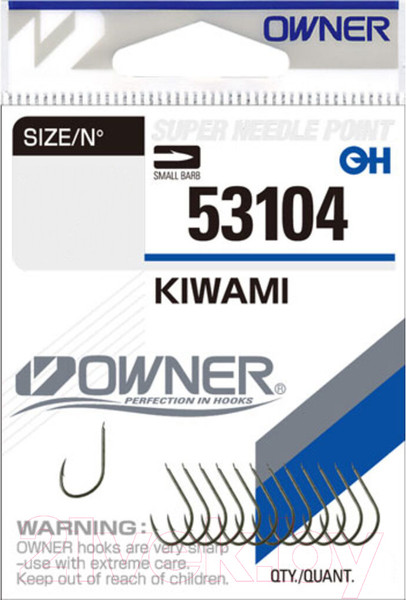 Изображение товара Набор крючков рыболовных Owner Kiwami green №18 / 53104-18 (13шт)