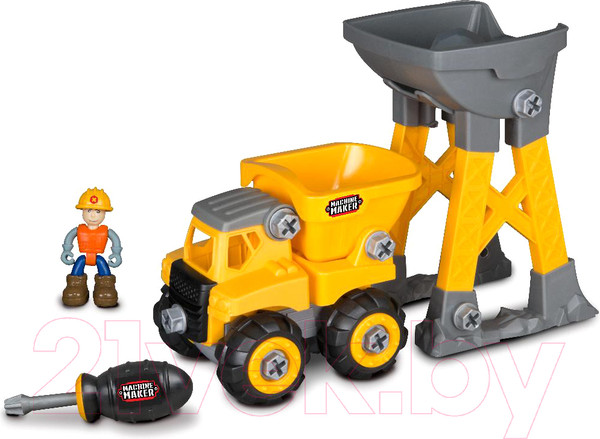 Изображение товара Игрушка-конструктор Nikko Junior Builder – Самосвал Погрузчк и аксессуары 40021