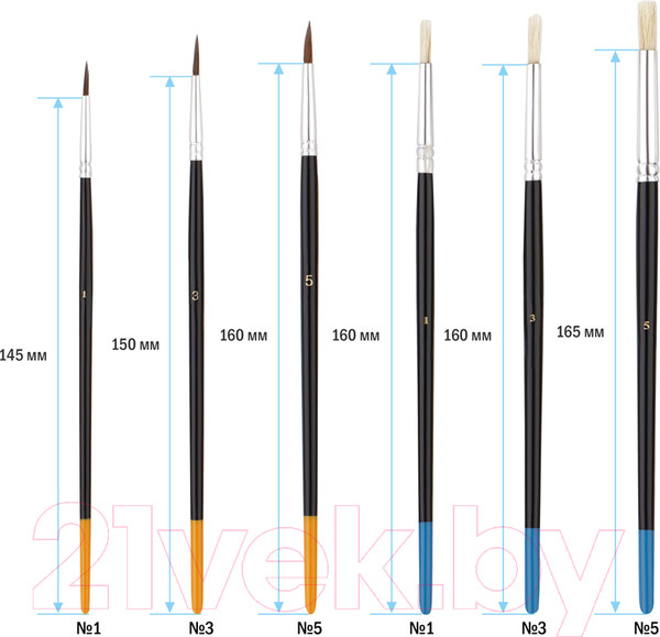 Изображение товара Набор кистей ArtSpace SB_3298 (15шт)