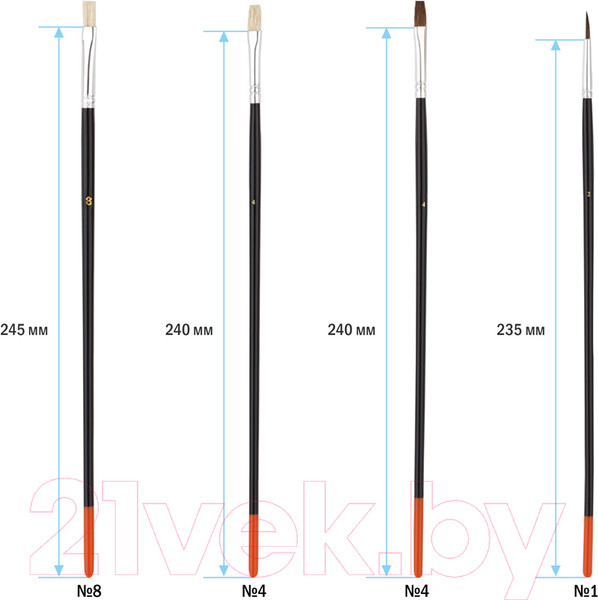 Изображение товара Набор кистей ArtSpace SB_3298 (15шт)