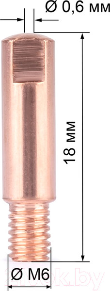 Изображение товара Наконечник контактный для горелки FoxWeld М5х0.6 Varteg / 6268