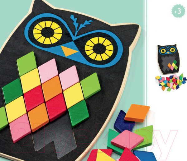 Изображение товара Развивающая игра Djeco Мозаика Сова / 01693