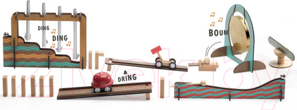 Изображение товара Конструктор магнитный Djeco ЗигнГоу / 05645 (52эл)