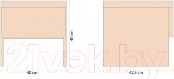 Изображение товара Прикроватная тумба Drewood Сигизмунд 1/40 / ТY.001.000.000.00 (бесцветный)