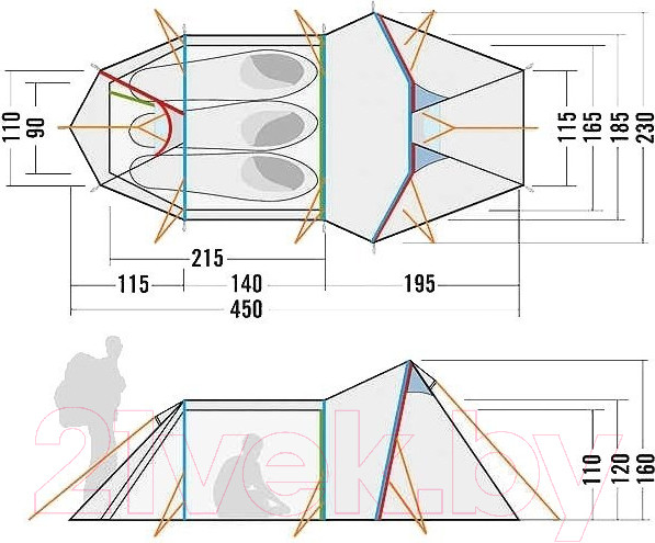 Изображение товара Палатка Tatonka Alaska 3 Plus / 2449.333 (светло-оливковый)
