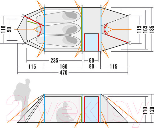 Изображение товара Палатка Tatonka Alaska 3.235 PU / 2457.333 (светло-оливковый)