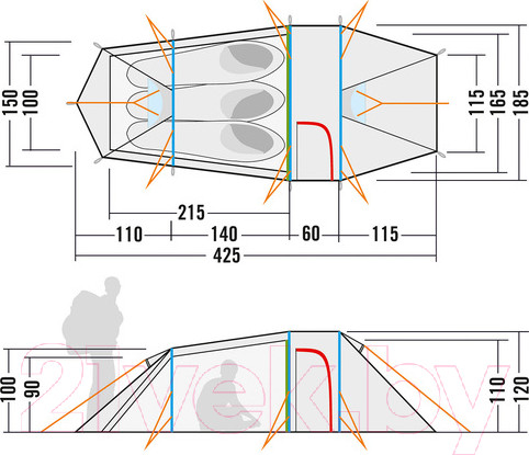 Изображение товара Палатка Tatonka Groenland 3 / 2556.333 (светло-оливковый)