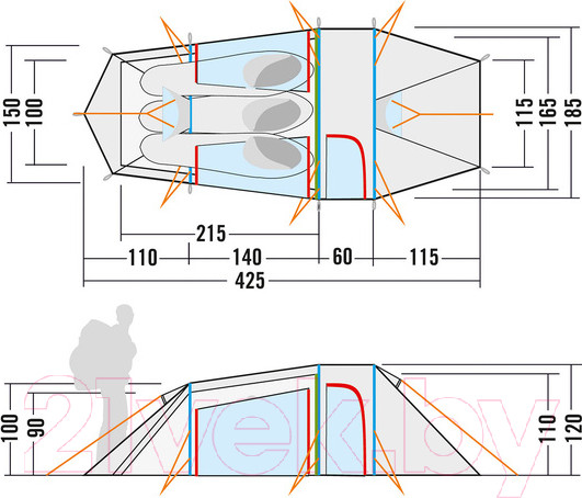 Изображение товара Палатка Tatonka Groenland 3 Vent / 2428.333