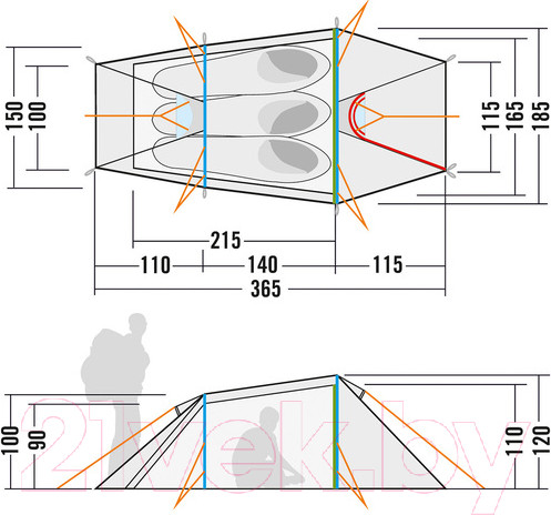 Изображение товара Палатка Tatonka Narvik 3 / 2551.333 (светло-оливковый)