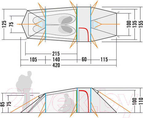 Изображение товара Палатка Tatonka Okisba / 2597.070 (зеленый)