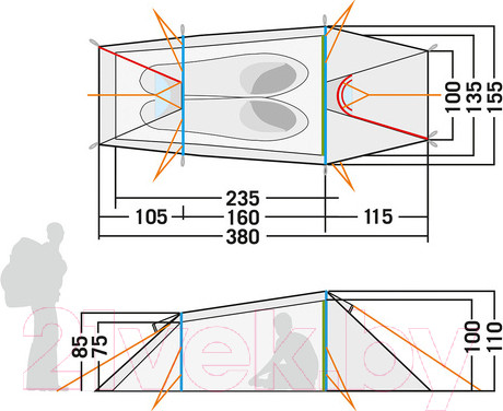 Изображение товара Палатка Tatonka Gargia 2 / 2602.332 (Stone Grey Olive)